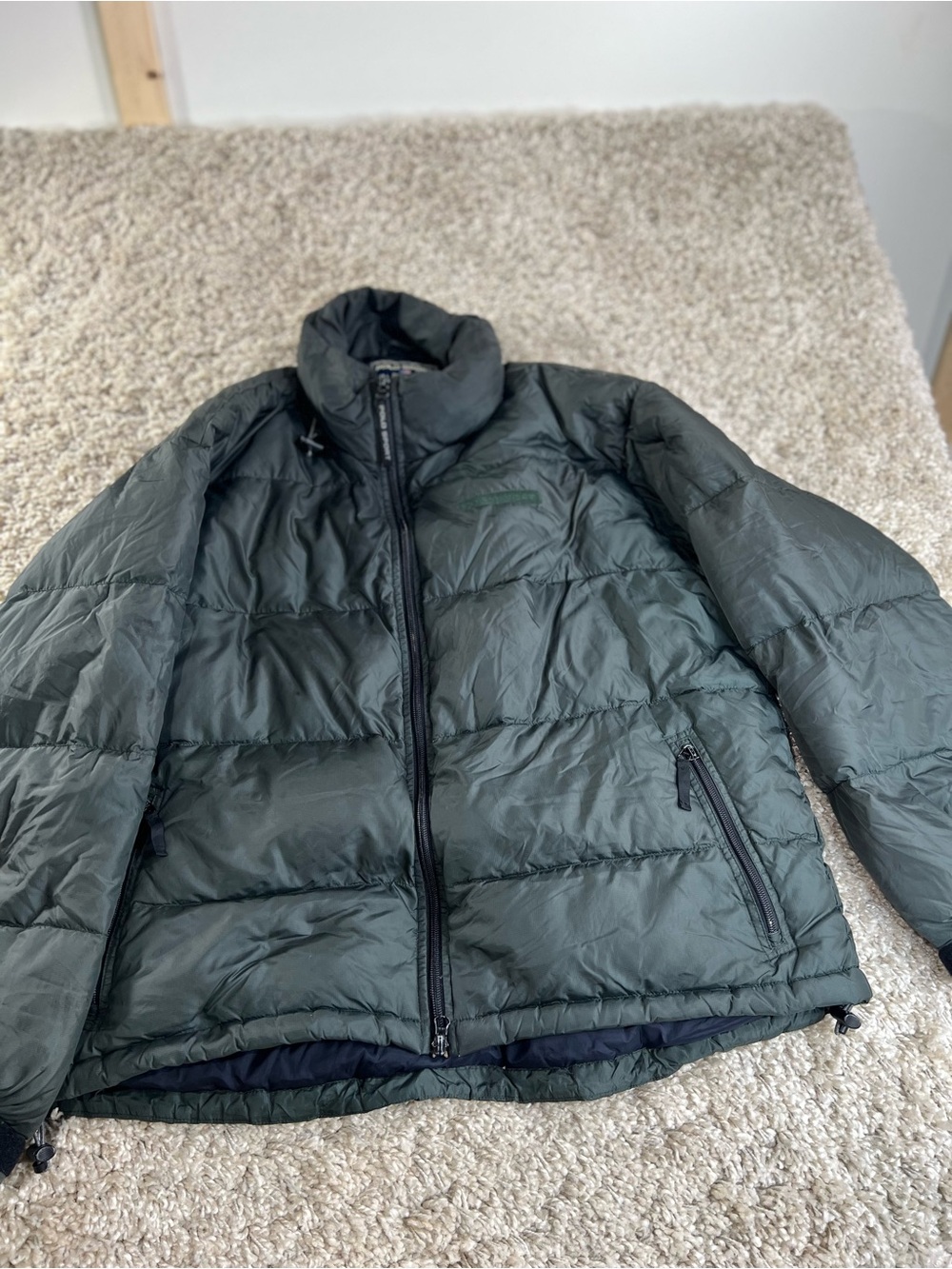 Ralph Lauren Men's Dark Green Quilted Puffer Jacket Down